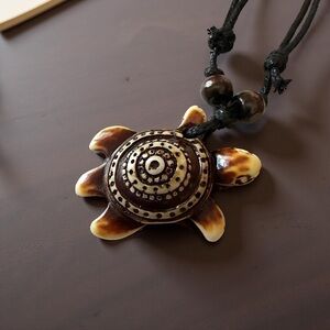 ⭐️ 5 for $25 Sea Turtle Necklace Nautical Style Imitation Yak Bone Wax Cord